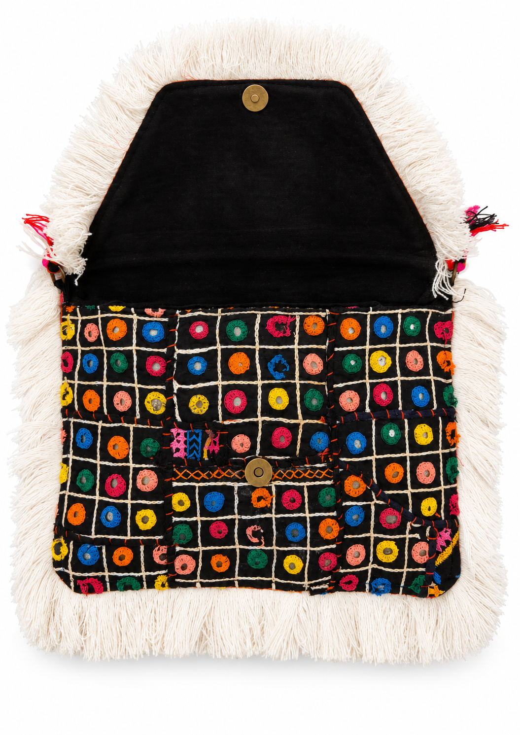 Image of Handmade Multicolor Embroidered Shoulder Bag | Rosalie