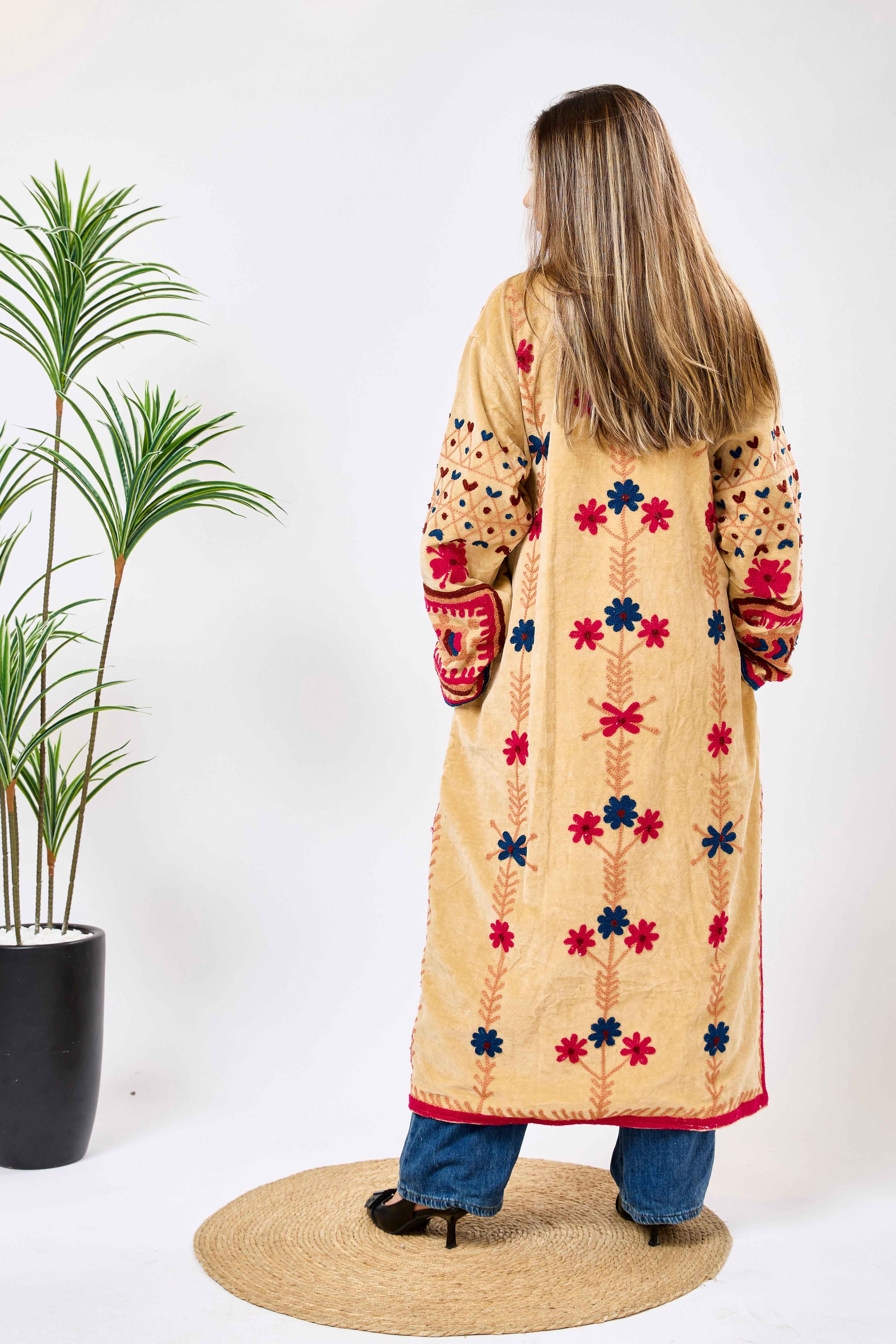 Image of Zareen Long Velvet Jacket
