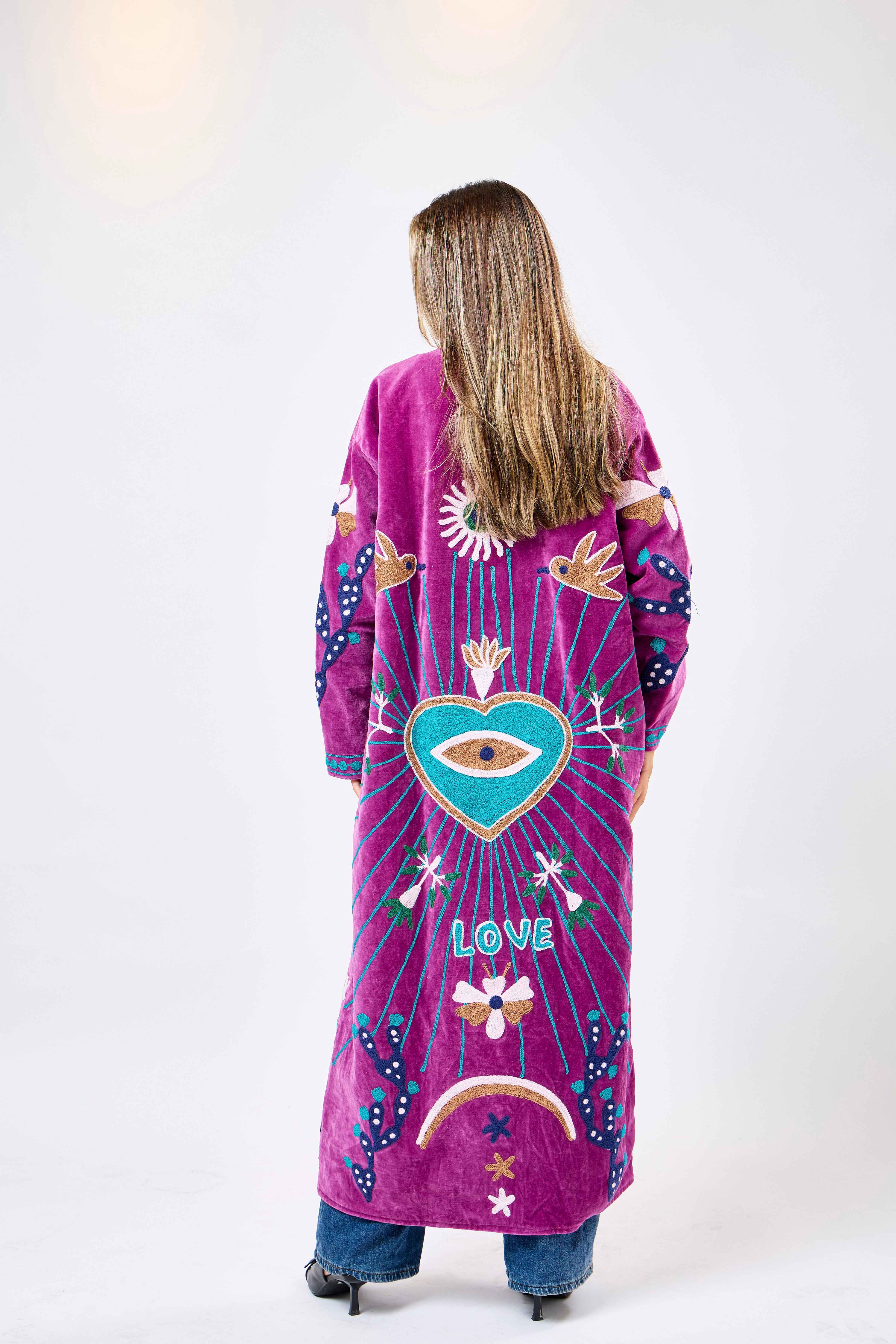 Image of Velora Long Velvet Jacket