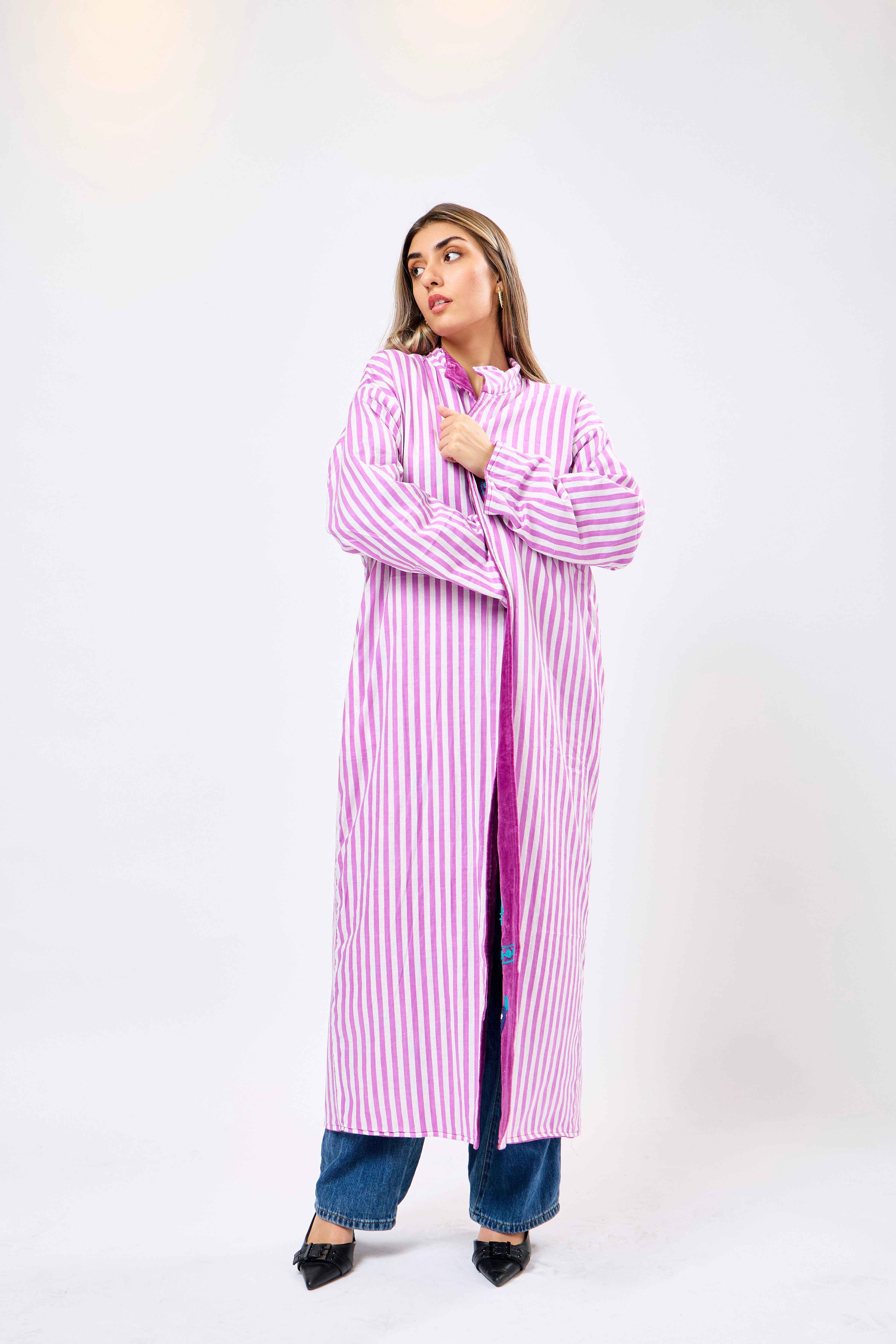 Image of Velora Long Velvet Jacket