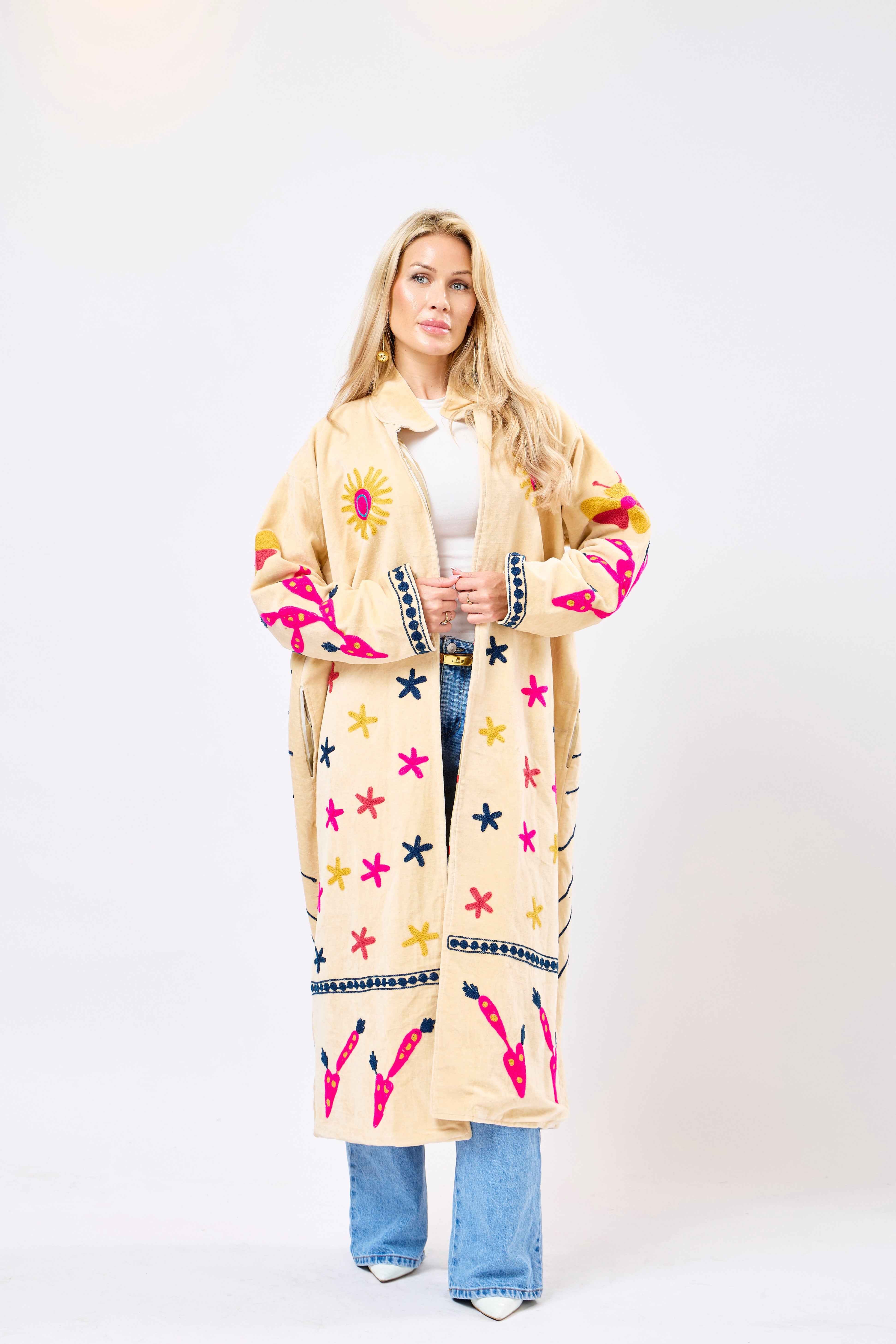 Image of Solara Long Velvet Jacket