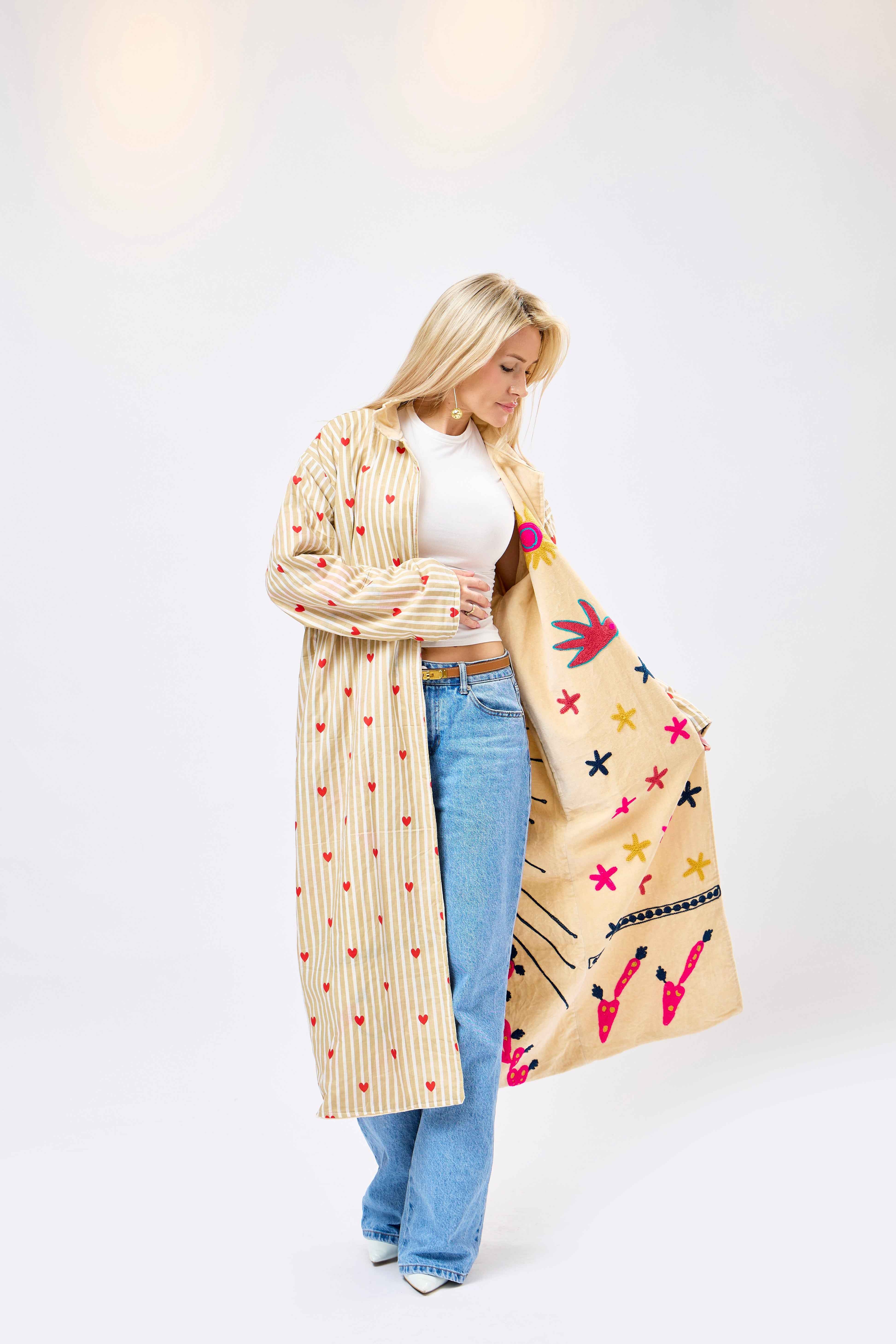 Image of Solara Long Velvet Jacket