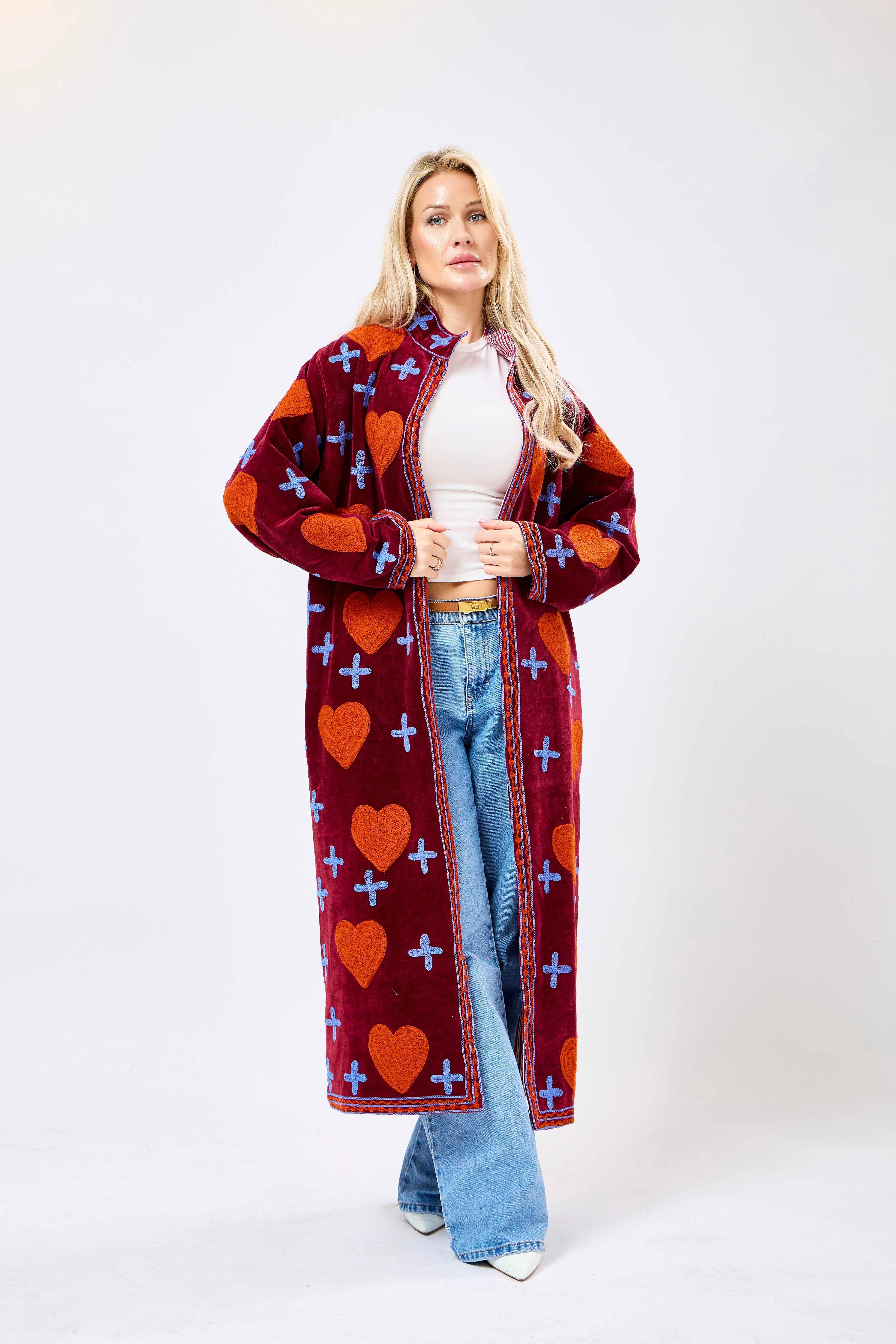 Image of Amoura Long Velvet Jacket