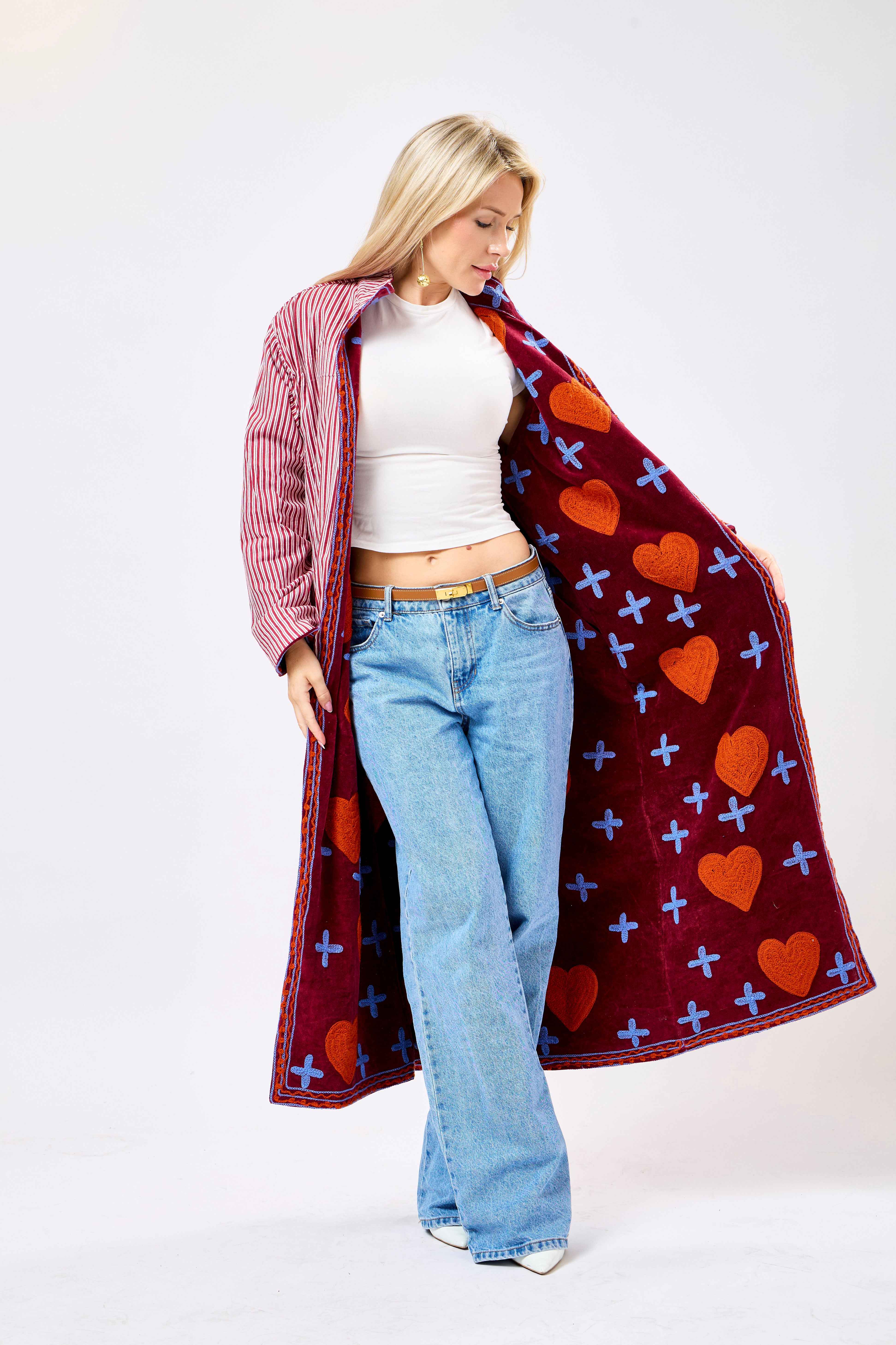 Image of Amoura Long Velvet Jacket