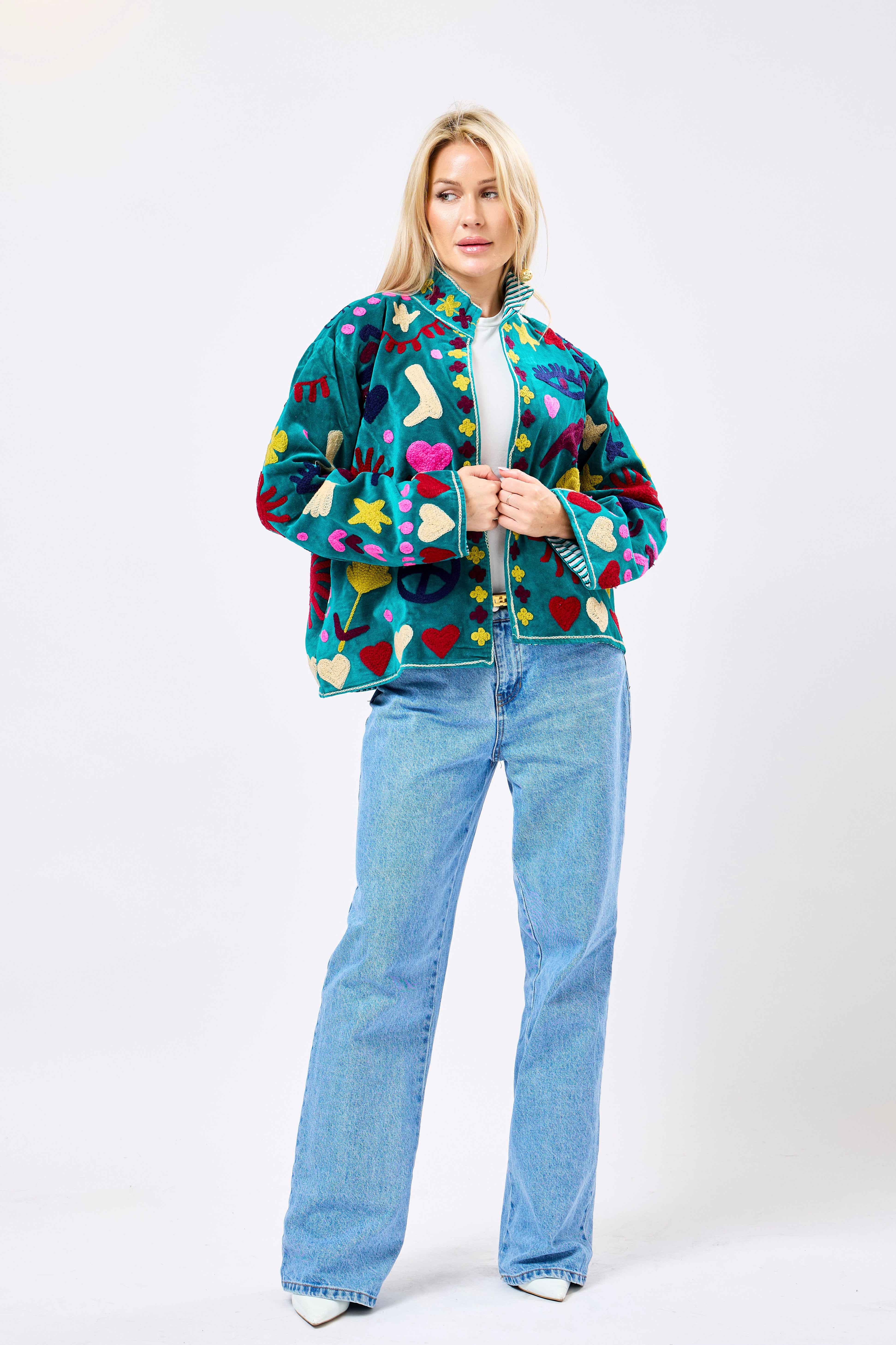 Image of Calyra Short Velvet Jacket