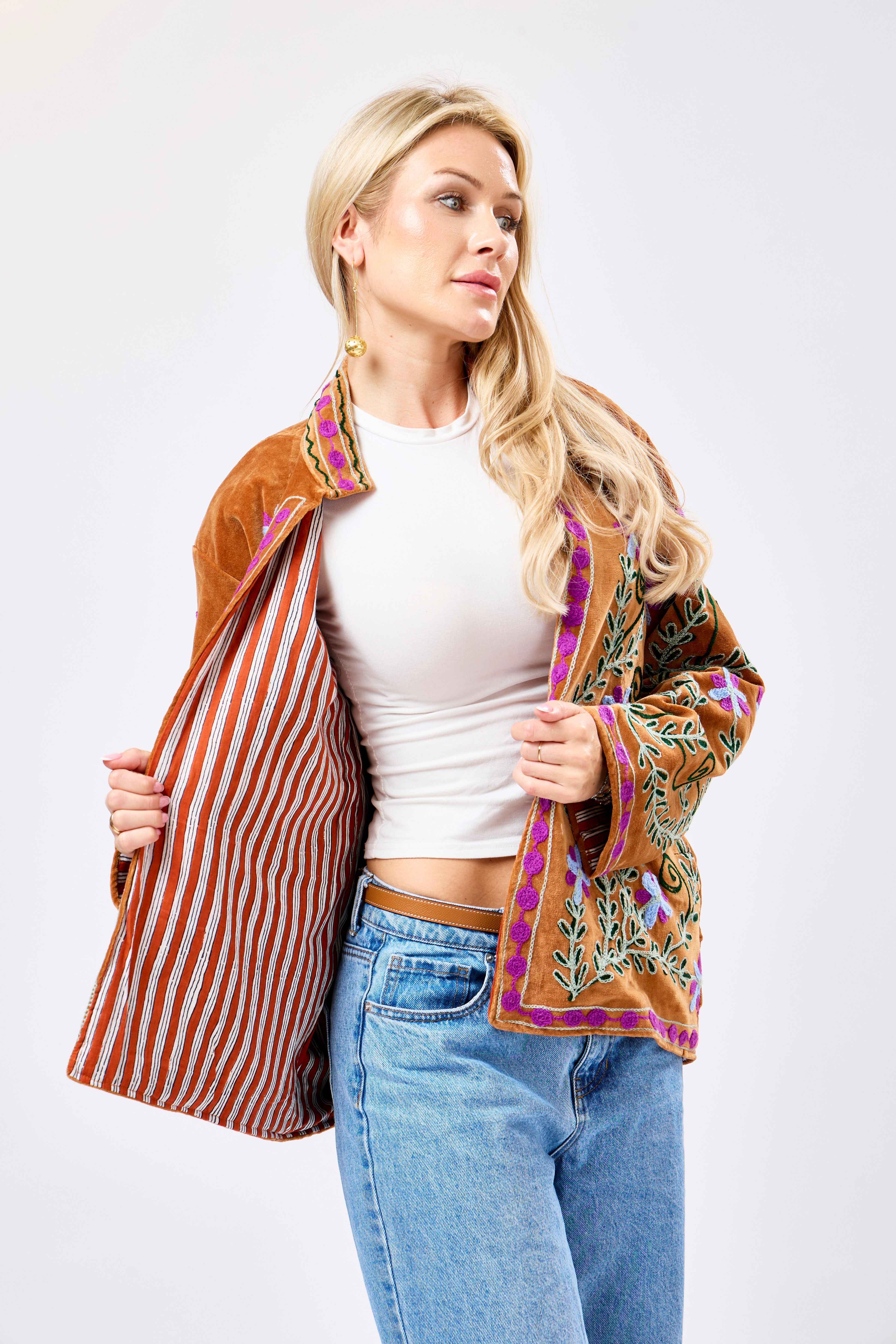 Image of Vireza Short Velvet Jacket