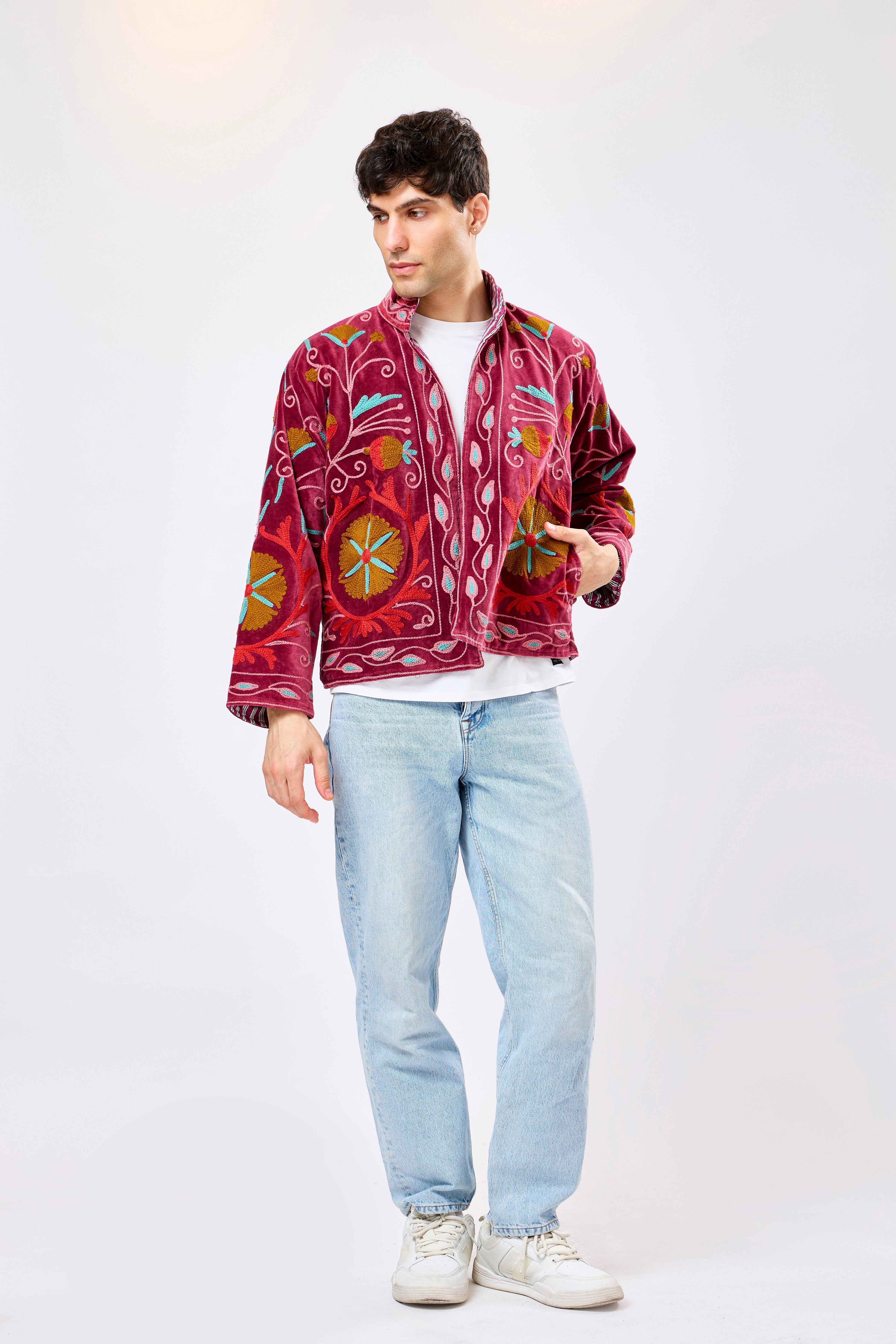 Image of Velmora Short Velvet Jacket