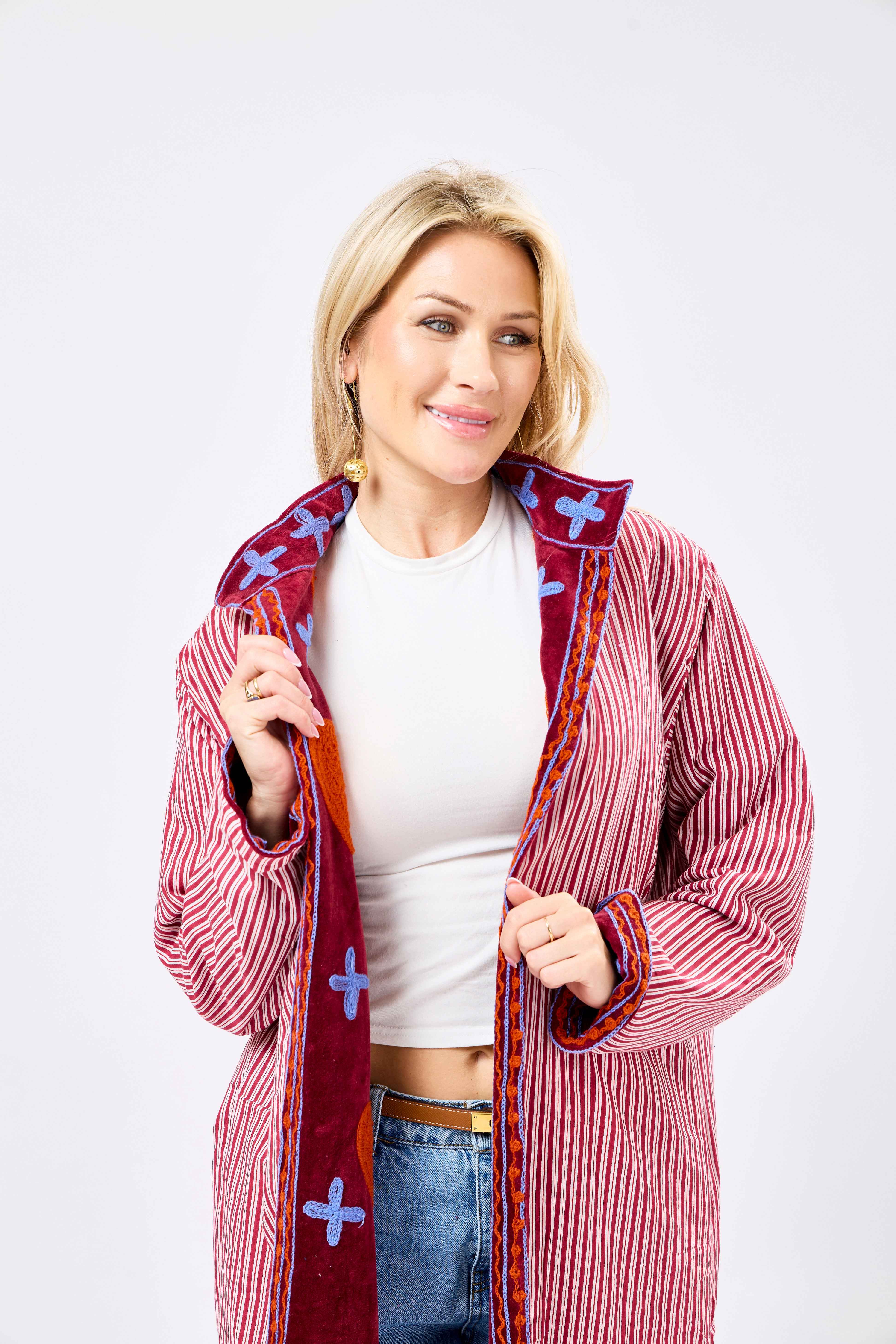 Image of Amoura Long Velvet Jacket